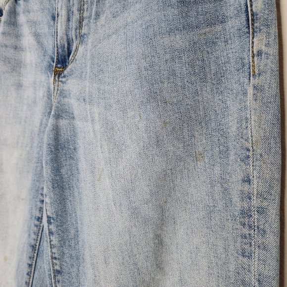Lucky Brand 6/28 Light Wash Sweet Crop Denim Jeans Straight Flaws - Picture 3 of 6